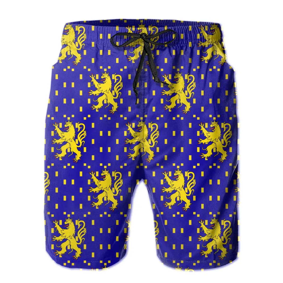 

Summer Men Causal Shorts Breathable Quick Dry Novelty Flags of the regions of France running Flag Of Franche-Comte Male Shorts
