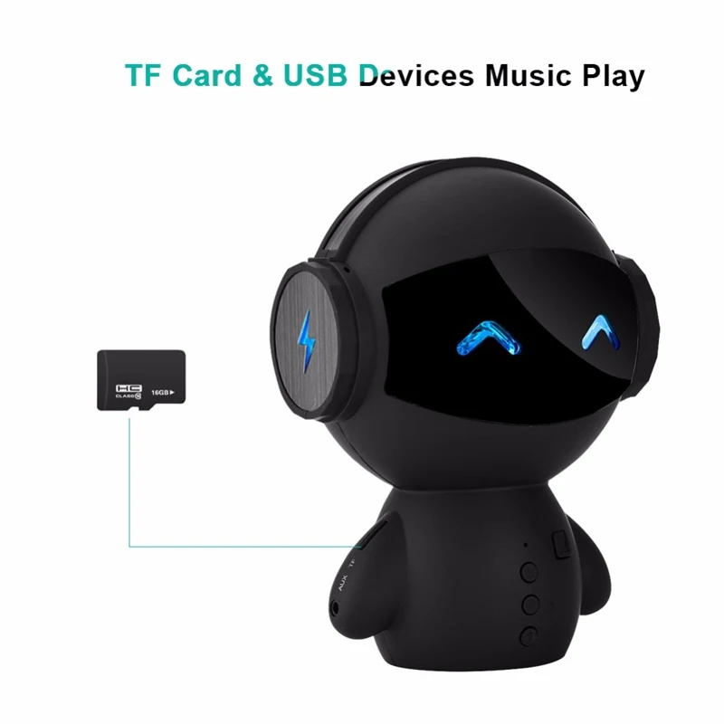 Портативный беспроводной bluetooth-динамик стерео робот-динамик шумоподавление