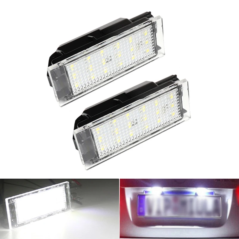 2x 18 LED License Number Plate Light Lamp For Renault Megane 2 Clio Laguna 3 Twingo Master Vel Satis Signal |