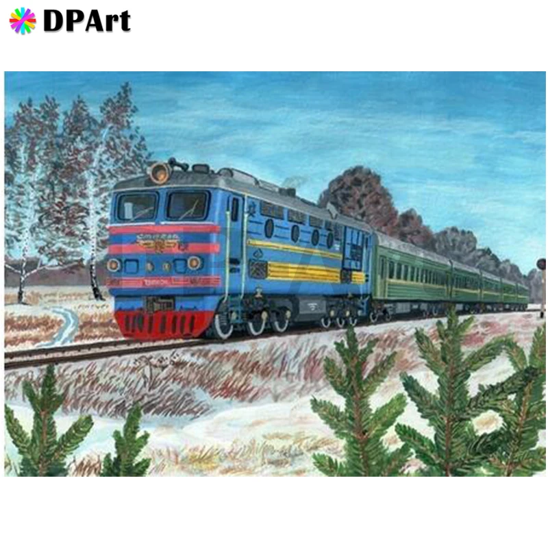 

Diamond Painting 5D Full Square/Round Drill Train Daimond Rhinestone Embroidery Painting Cross Stitch Mosaic Picture Art M1465