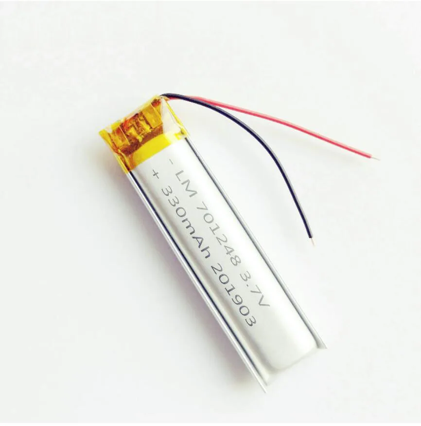 

20pcs 3.7V 330mah 701248 Lithium Polymer ion Battery 2.0mm JST Connector