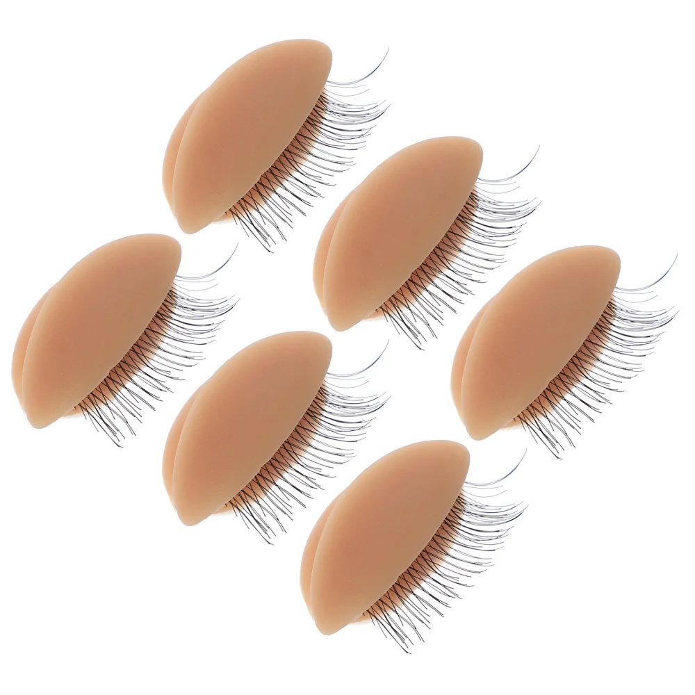 

3 Pairs Eyelash Eyelid Replacement Lash Extension Supplies Makeup Practice Kit