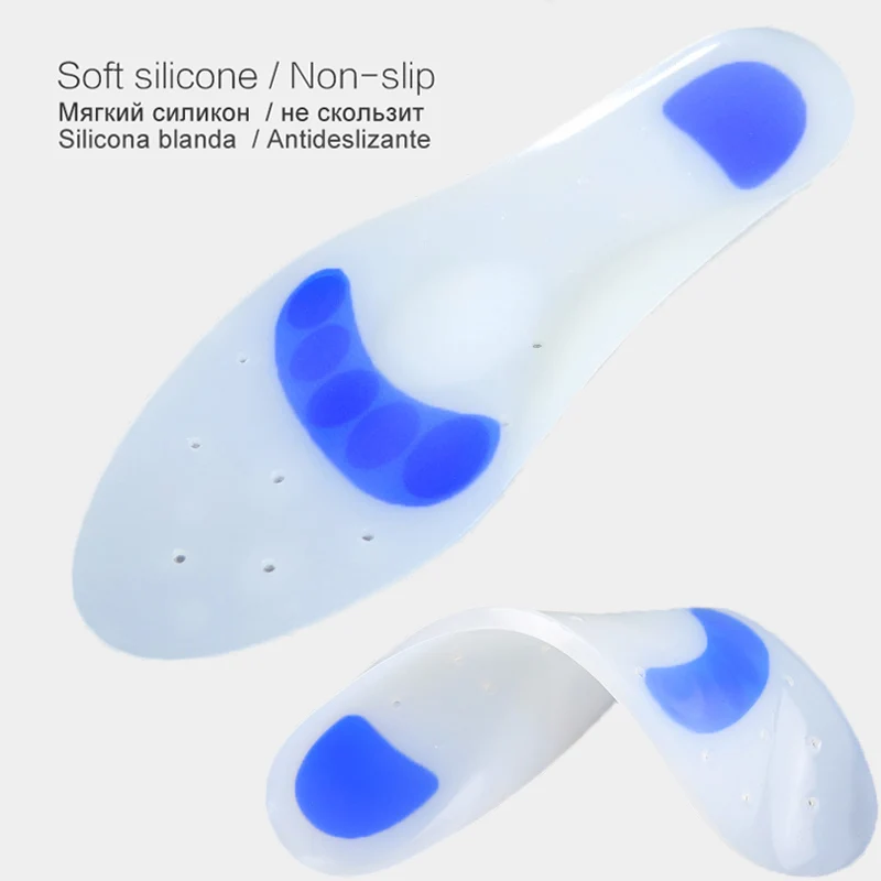 Medical Silicone Gel Insoles Soft Arch Support Orthopedic shoes sole Insoles Pad Flatfoot For Shoes Plantar Fasciitis