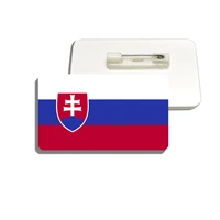 slovakia flag brooch vintage flag lapel pin for backpacks hat shirt classic resin badge patriotic trinkets