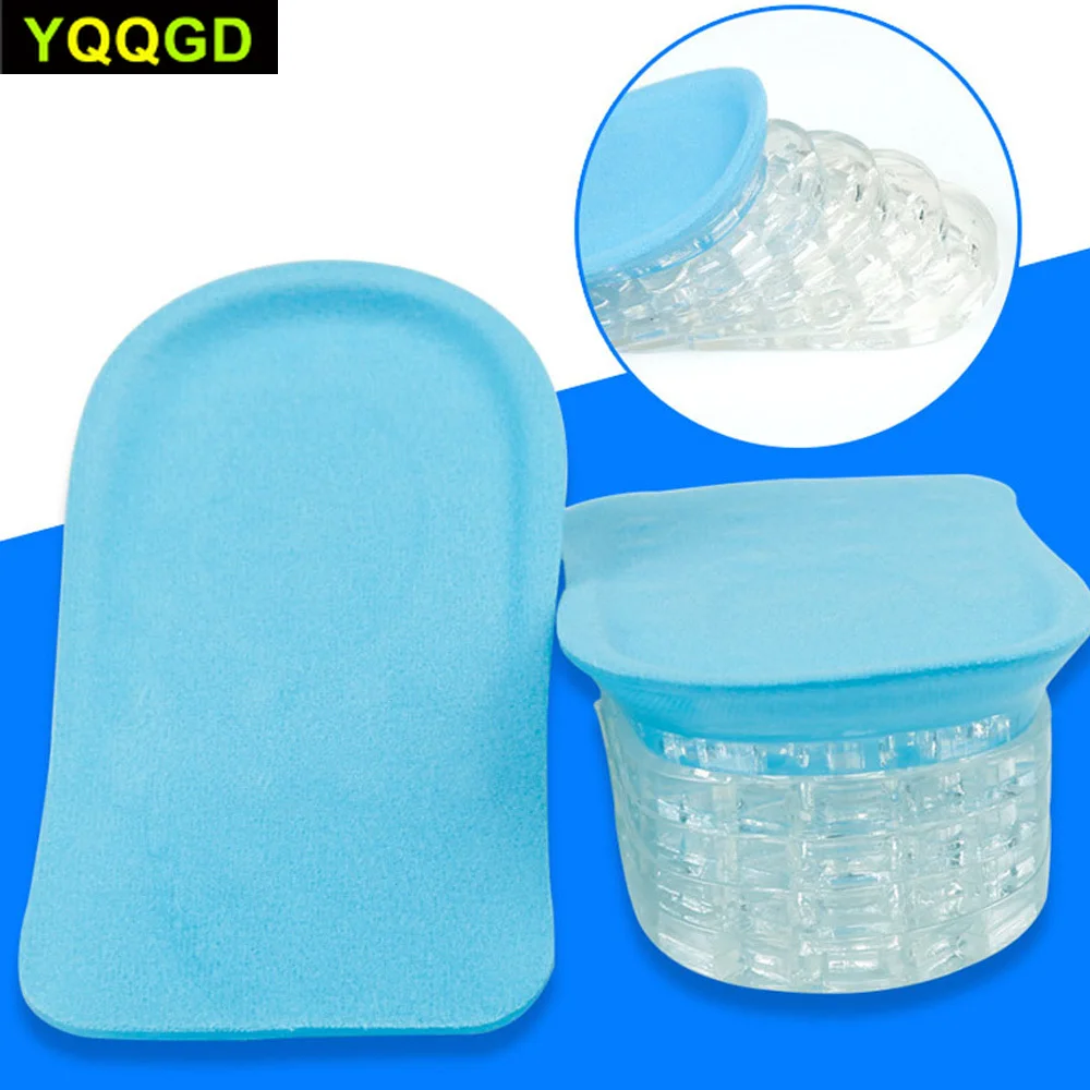 1 пара Регулируемый 5 слоев силиконовые гелевые корректирующая подъем стелька