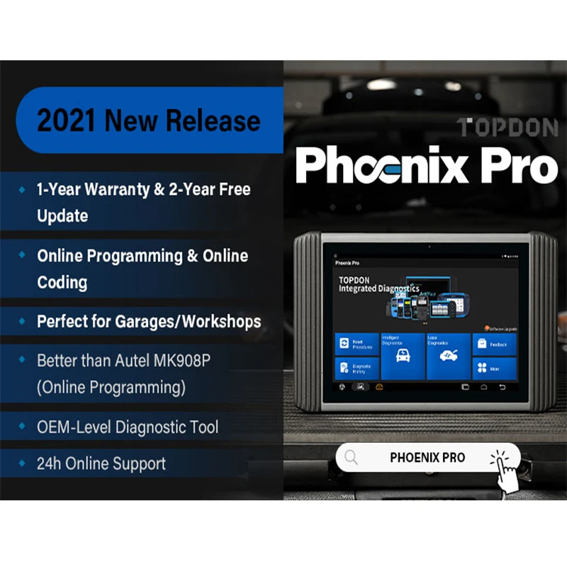 Программируемый диагностический инструмент TOPDON Phoenix Pro двухнаправленный