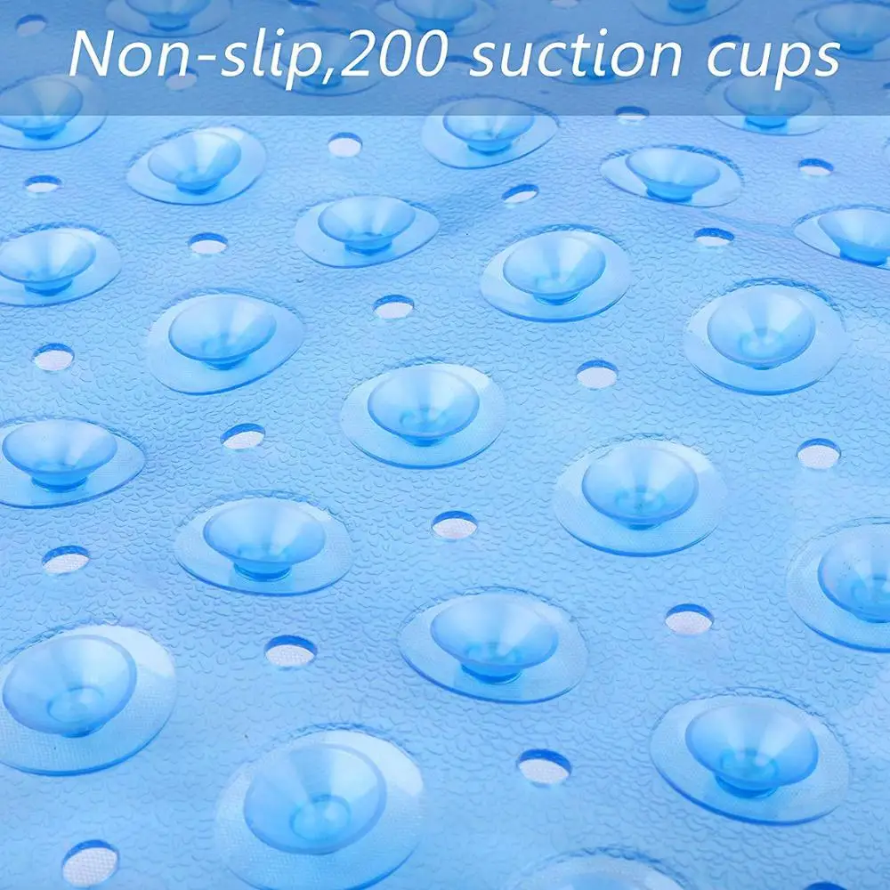 non slip bath mat rectangle pvc anti skid bathroom mats soft massage suction cup anti bacterial shower bath mat bathtub carpet free global shipping