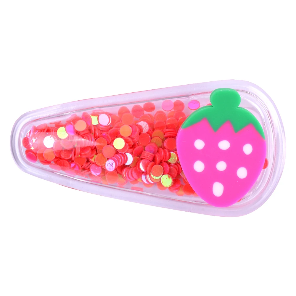 10colors 2.2Inch Fruit Cute Hair Clip for Girls Kids New Transparent Hairpin Novelty Sweet Children Simple Ins BB Accessory |