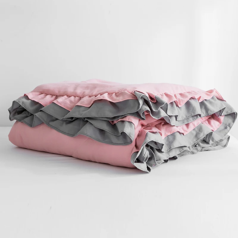 Новые простые стиральная летнее хлопковое покрывало близнец полный королева