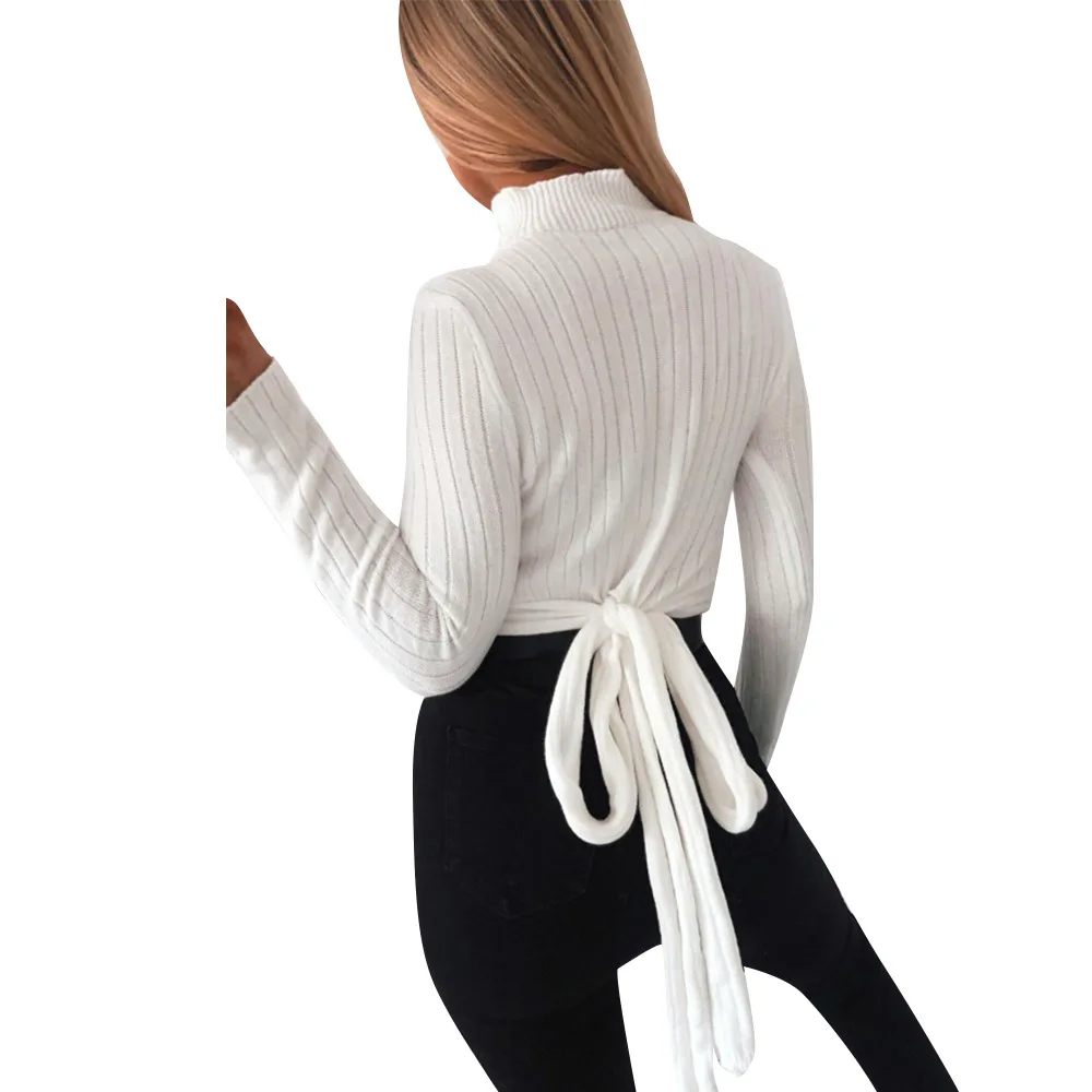 

Oufisun Fashion Slim Korean Pullover Sweater Women Sexy Short Sweaters Winter Autumn 2019 Bodycon Long Sleeve Top Sweater Female