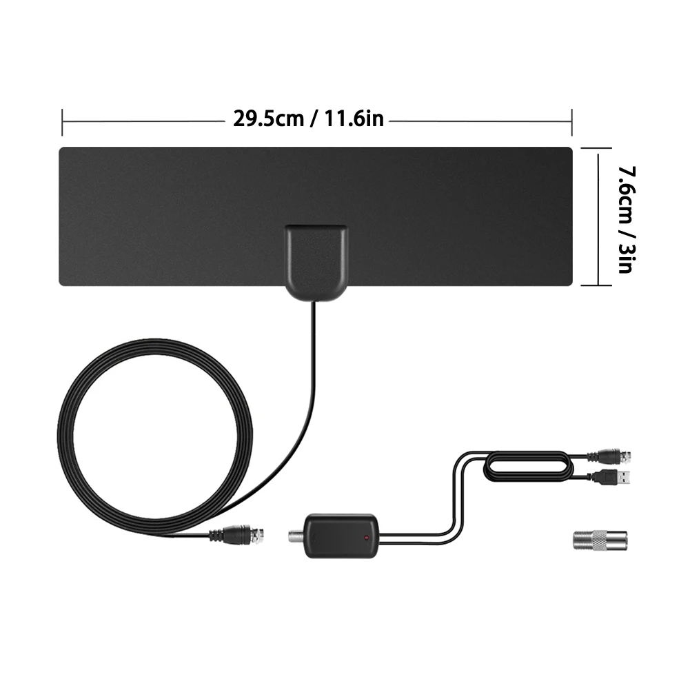 Комнатная усиленная HD ТВ антенна с диапазоном 960 миль поддержка 4K VHF UHF Freeview