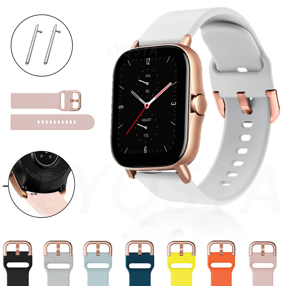 

Silicone Bracelet For Amazfit Gts Bip GTR 42mm Wrist Straps For Xiaomi Amazfit GTS 2 2E For Galaxy Watch 42mm Smart Watch Bands