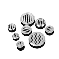 10pcs round cabinet air duct vent dia 19mm 53mm steel louver mesh hole plug decoration cover wardrobe grille ventilation systems