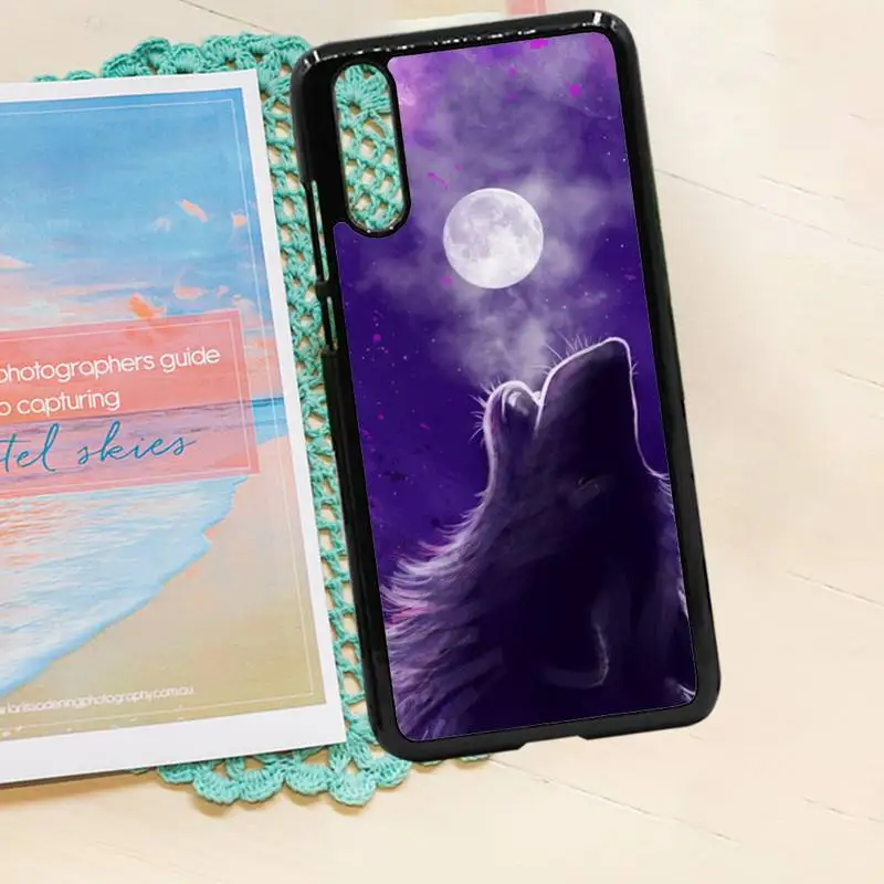 

Moon night roaring wolf high quality Phone Case coque shell PC for iPhone 11 12 pro XS MAX 8 7 6 6S Plus X 5S SE 2020 XR