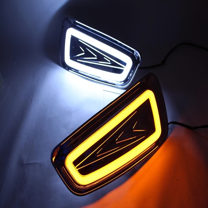 1 комплект светодиодный дневные ходовые огни белый/желтый указатель поворота