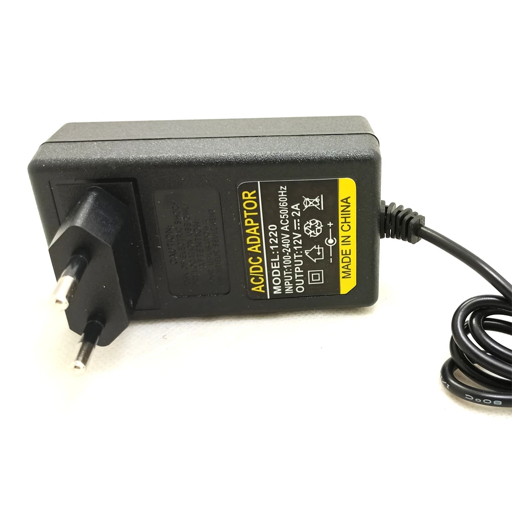 JIENUO Power Adapter DC 12V 2A EU/US Plug AC/DC Supply 4 Split Cable for CCTV Camera DVR NVR IP AHD TVI CVI Analog | Безопасность и