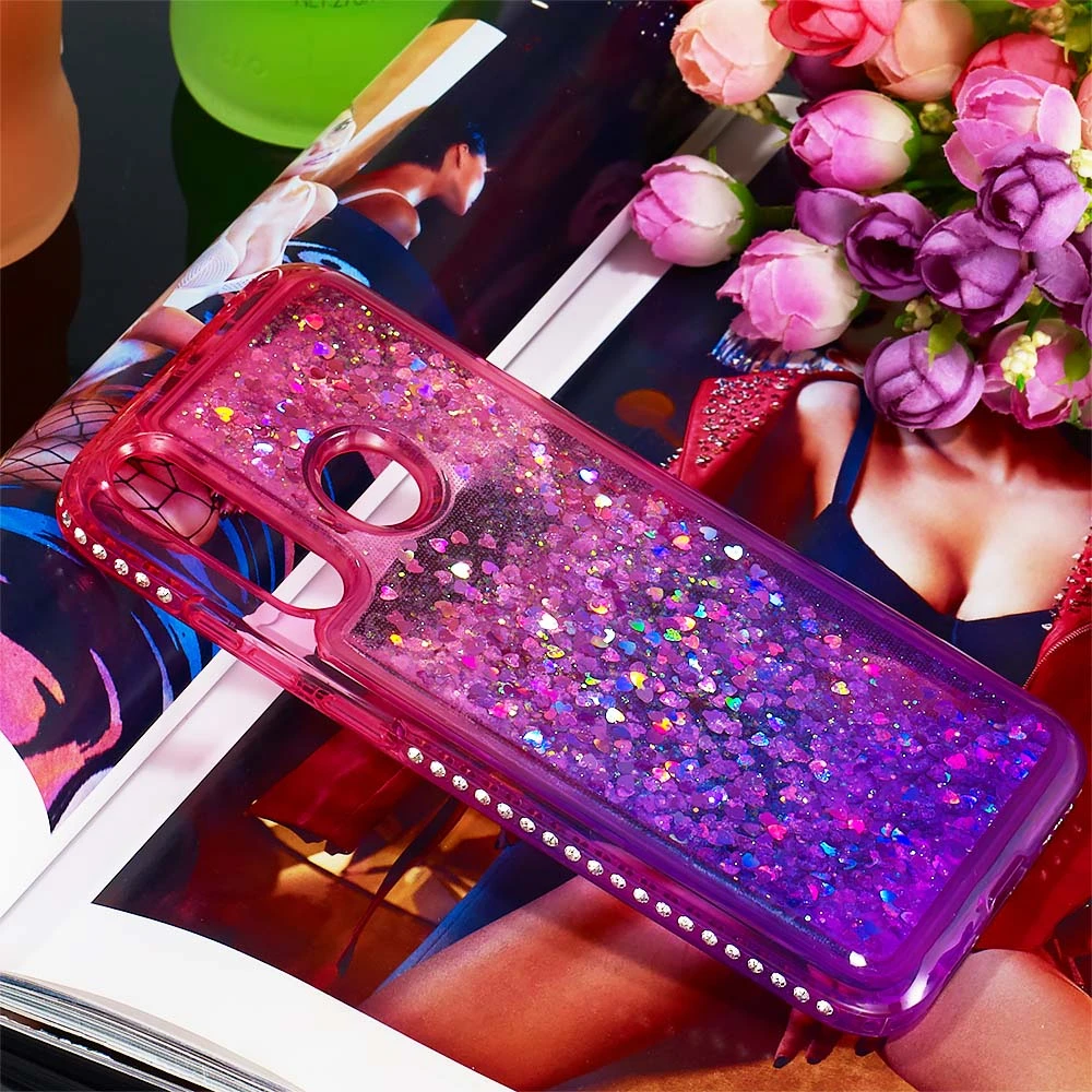 Ультратонкий чехол с алмазным блеском для LG V40 ThinQ X Power 3 мягкий из ТПУ жидким