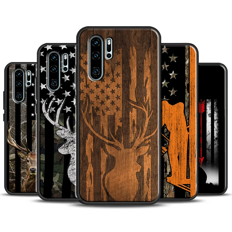Чехол с американским камуфляжным флагом США для Huawei P30 Pro P20 P40 Lite P Smart 2019 Z Nova 5T Honor 8X