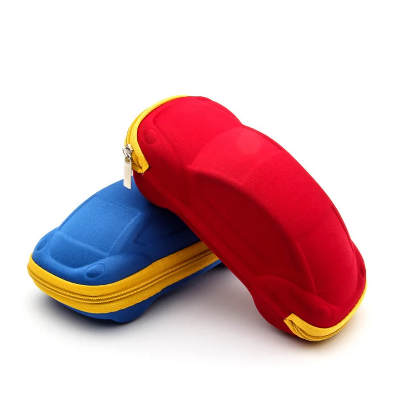 Жесткая коробка для очков в форме автомобиля детские очки чехол на молнии модная