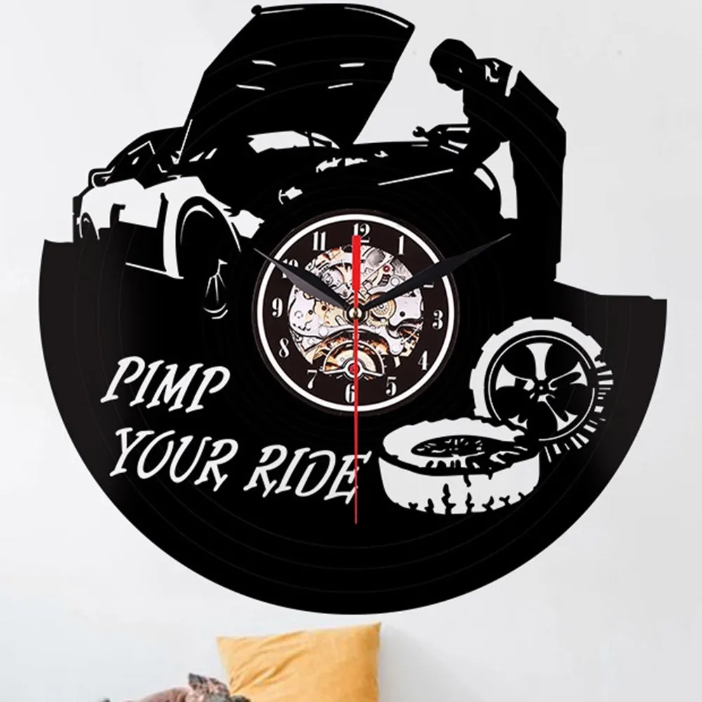 Настенные часы автомобильный магазин 3D украшение креативная Автомобильная