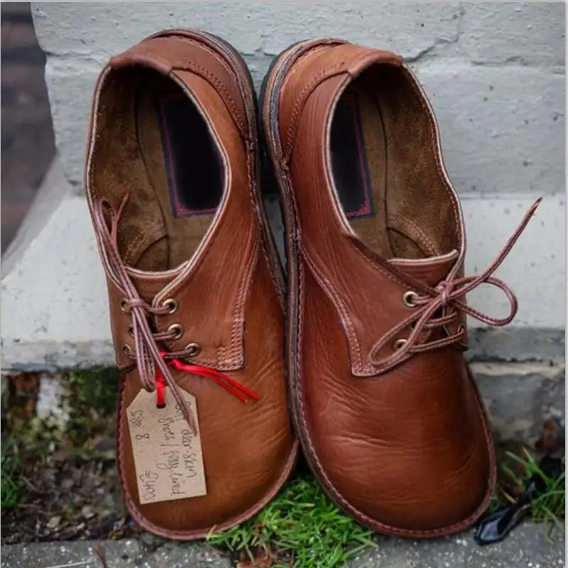 Женские туфли-гладиаторы на плоской подошве со шнуровкой Женская повседневная