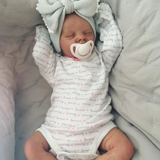 

17" Lifelike Reborn Doll Twins Sister and Brother Baby Doll Sleeping Newborn Baby Doll Toys Cloth/Silicone Body