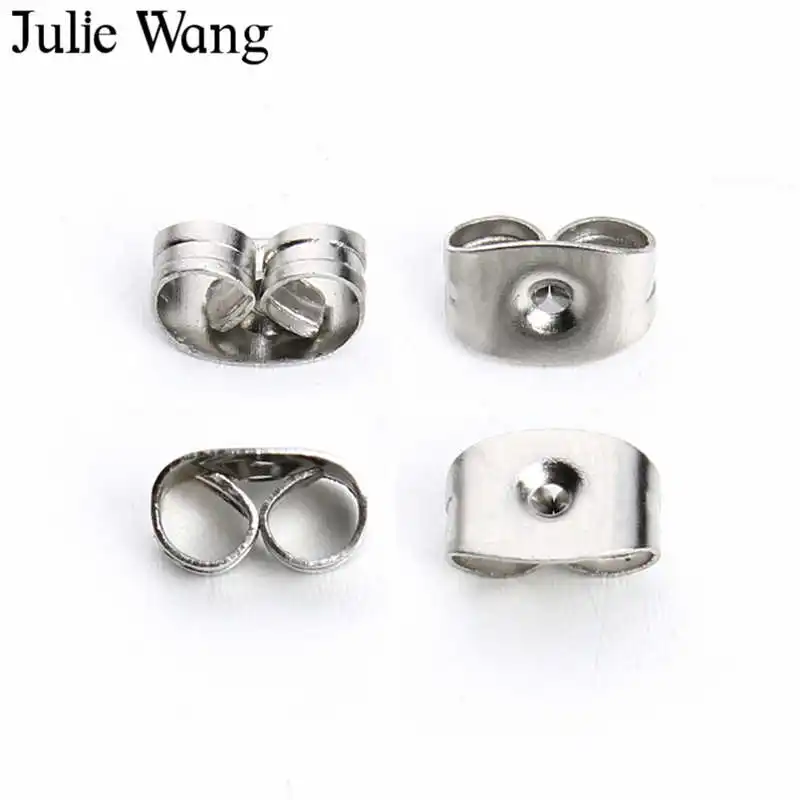 50 шт. застежки для сережек гвоздиков из нержавеющей стали|Ювелирная фурнитура и