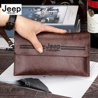 jeep buluo brand clutches bags mens handbag for phone and pen high quality pu wallets hand bag male with card slots