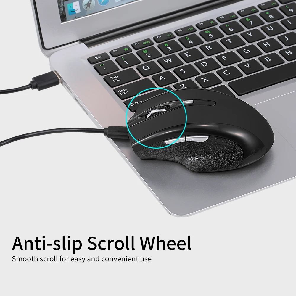 

Wireless Gaming Mouse 800DPI 1200DPI 1600DPI Adjustable DPI BT3.0 Rechargeable Mice Ergonomic Mice for Game and Office Use Mouse