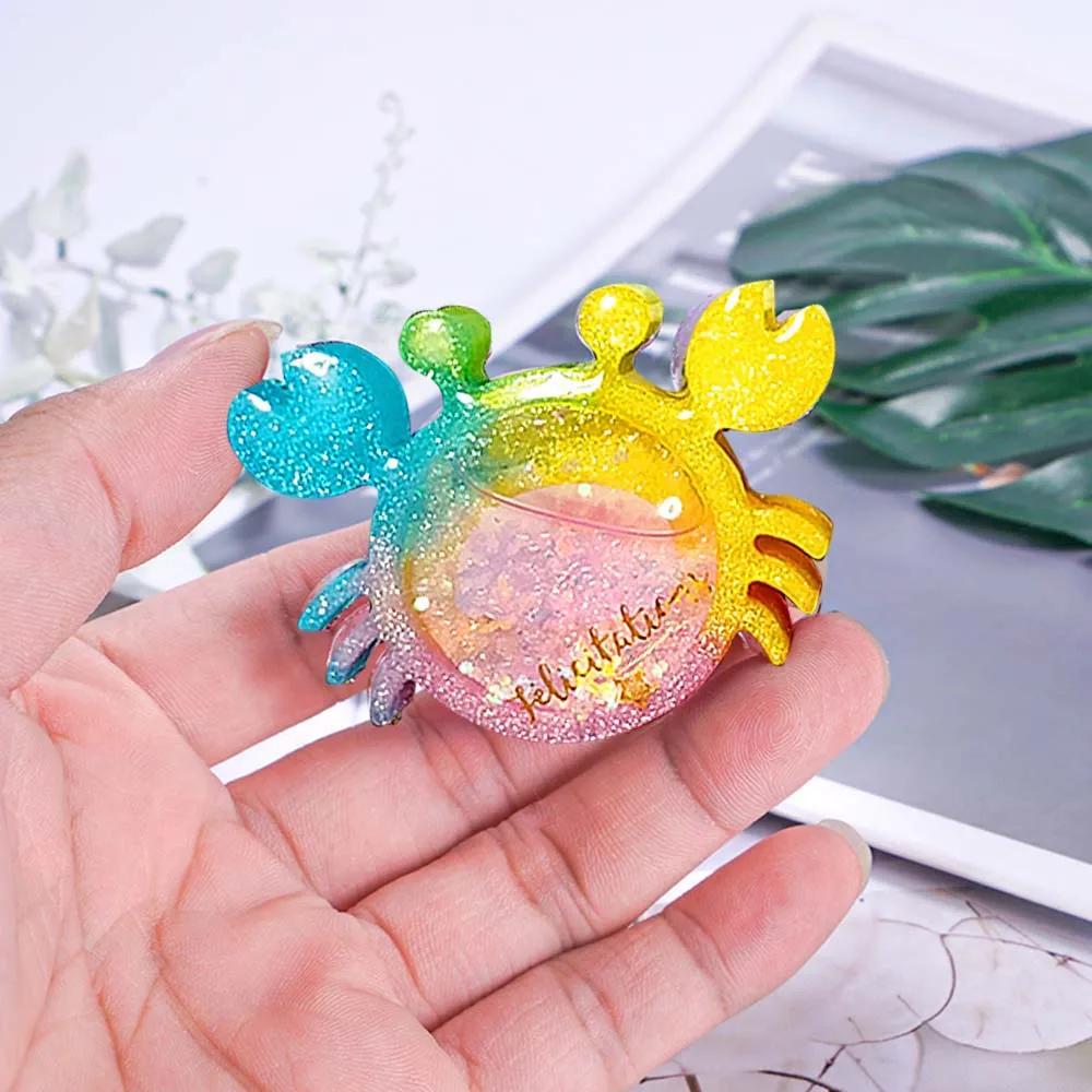 

5 Styles Shaker Quicksand Epoxy Resin Molds Resin Craft DIY Tools Handmade Charms Keychain Handmade Deco