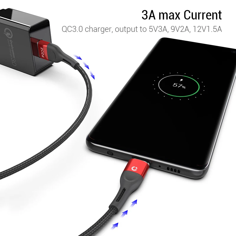 PZOZ Магнитный кабель Micro USB C Быстрая Зарядка адаптер Microusb type-C магнит зарядное устройство Тип C кабель для iPhone samsung Xiaomi шнур Магнитный кабель Microusb type-C Магнитный кабель Быстрая Зарядка адаптер
