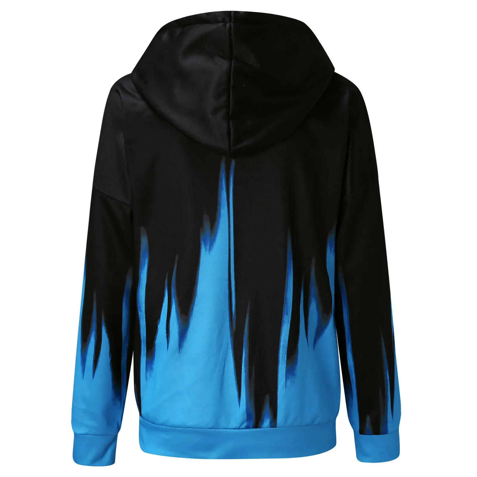 

TELOTUNY 2021 Autumn New Women Jacket Fashion Long Sleeve Hoodie Printed Thin Sweatshirt Zip-Up Drawstring Tie Dye Coat