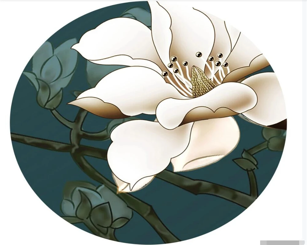 Пользовательские обои декорации в интерьере расписанные вручную Новый