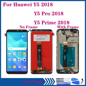 original display for huawei y5 2018 lcd display touch screen digitizer assembly for y5 prime 2018 dra lx2 lx3 l22 l21 l02 lcd free global shipping