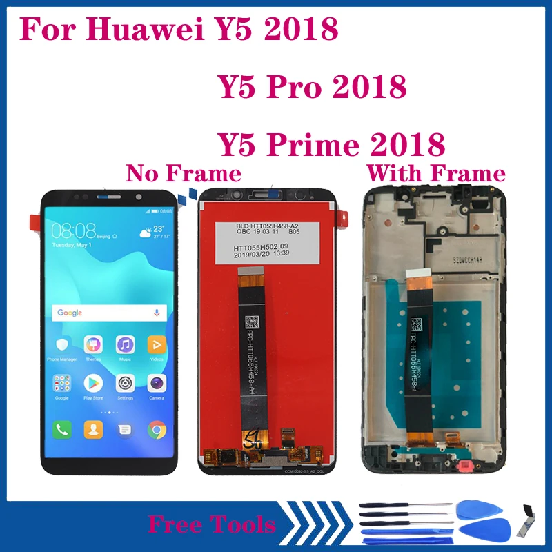 Оригинальный дисплей для Huawei Y5 2018 ЖК сенсорный экран дигитайзер в сборе Prime DRA LX2 LX3