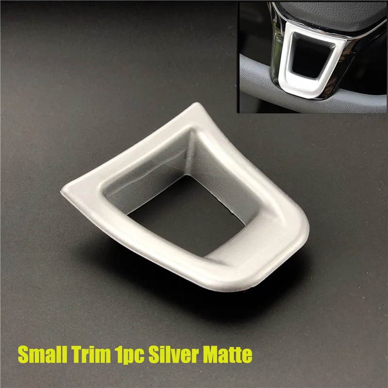 Small Trim Silver Автомобильные аксессуары отделка рулевого колеса для Volkswagen T-ROC C-TREK T-Cross TAYRON Phideon Teramont Atlas Arteon Fox MULTIVAN Sharan - Название цвета: Small Trim Silver