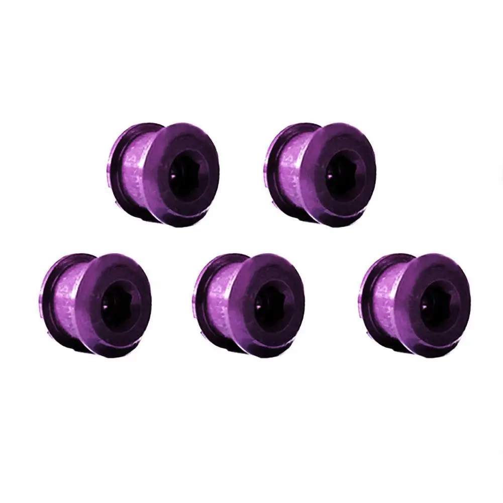 

5Pcs Bike Bicycle Aluminum Alloy Chainring Bolts Disc Single Chainwheel Screws Bike Chainwheel Screws