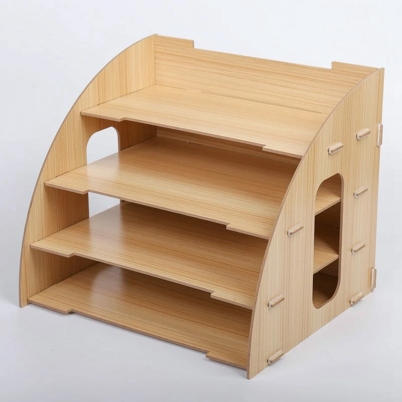 Секторный креативный Настольный органайзер для файлов деревянный держатель