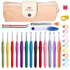 Набор вязальных крючков KAOBUY, 38 шт., вязальные спицы с большим ушком, вплетать в пряжу, набор игл, инструменты для плетения с сумкой