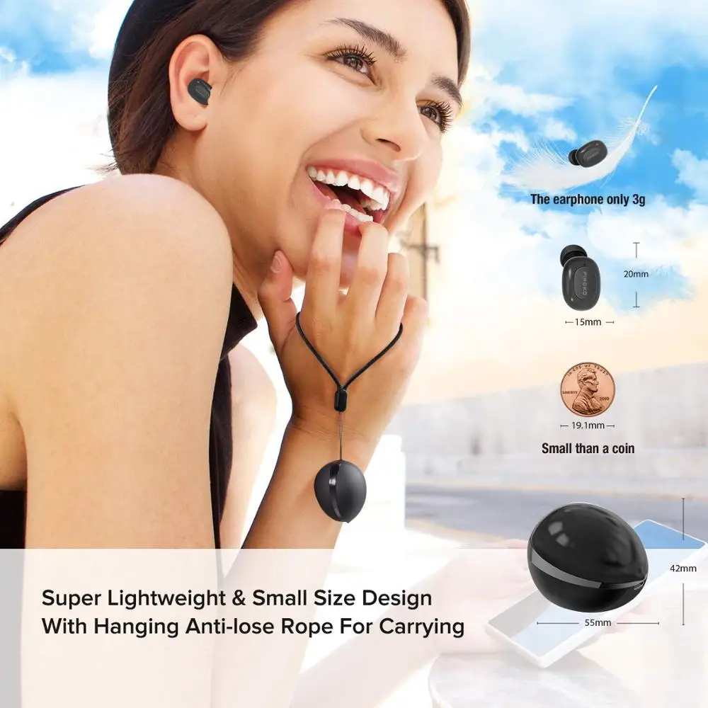 A10 наушники вкладыши TWS с космическая капсула Форма Беспроводной Bluetooth 5 0 HD стерео