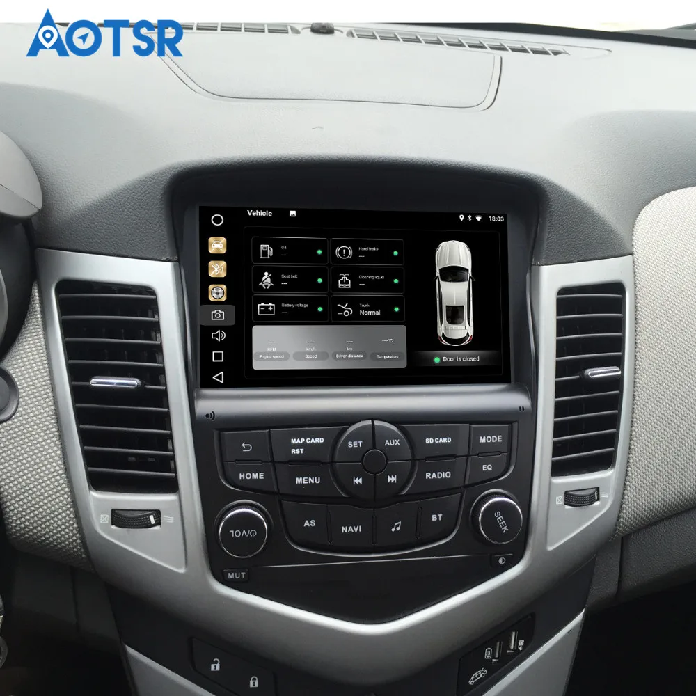 Автомобильный GPS радиоплеер 8 дюймов Android 10 0 для Chevrolet Cruze 2008 2011 с восьмиядерным