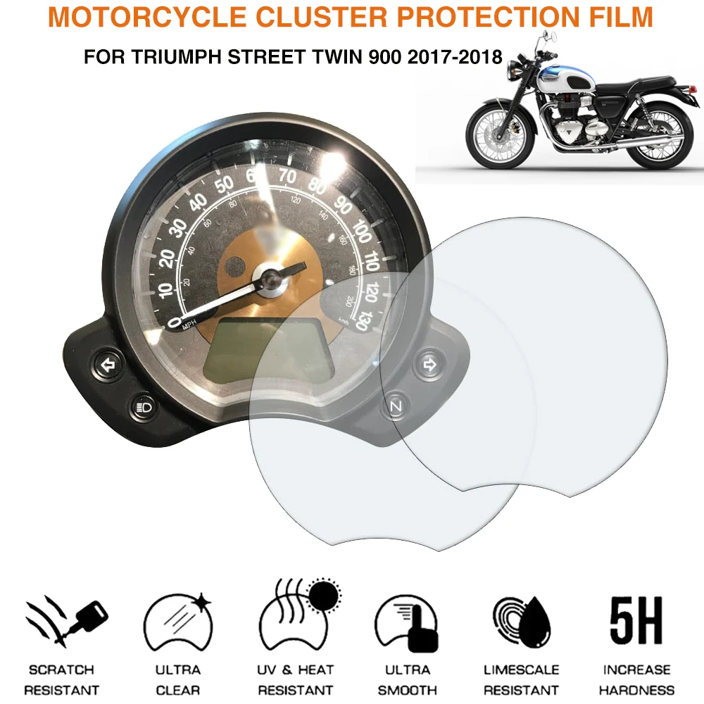 For TRIUMPH STREET TWIN 900 2017 2018 Motorcycle Accessories Cluster Scratch Protection Film Screen Protector Instrument Parts