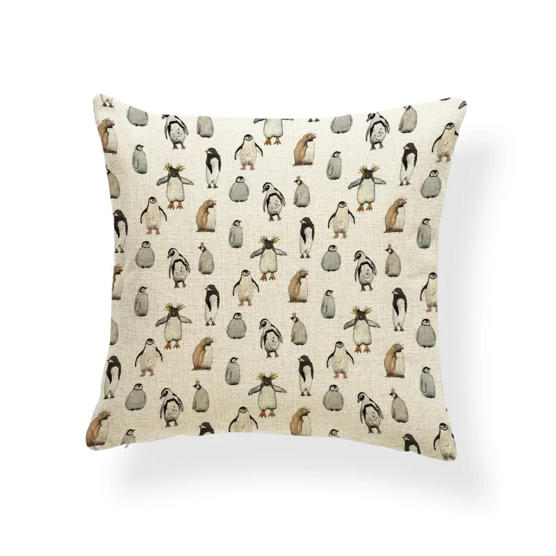 Красивая морская наволочка с животным КИТ Пингвин кактус пляж диван украшение