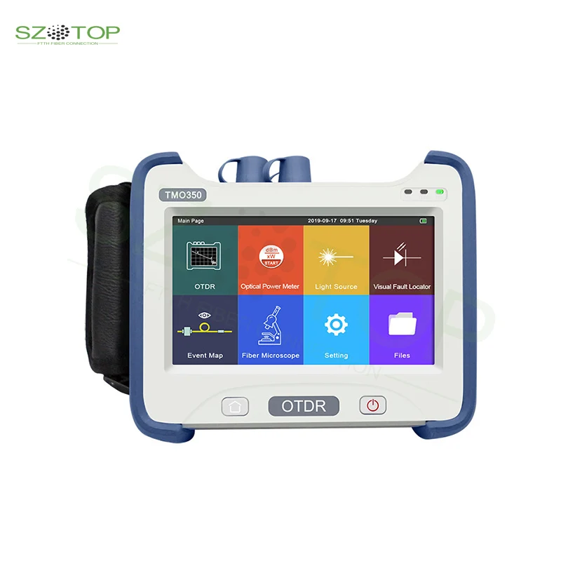 

TMO-350 1310/1550/850/1300/1625/1490nm SM MM PON OTDR Optical Fiber OTDR Tester With Power Meter VFL Optical Light Source TMO350