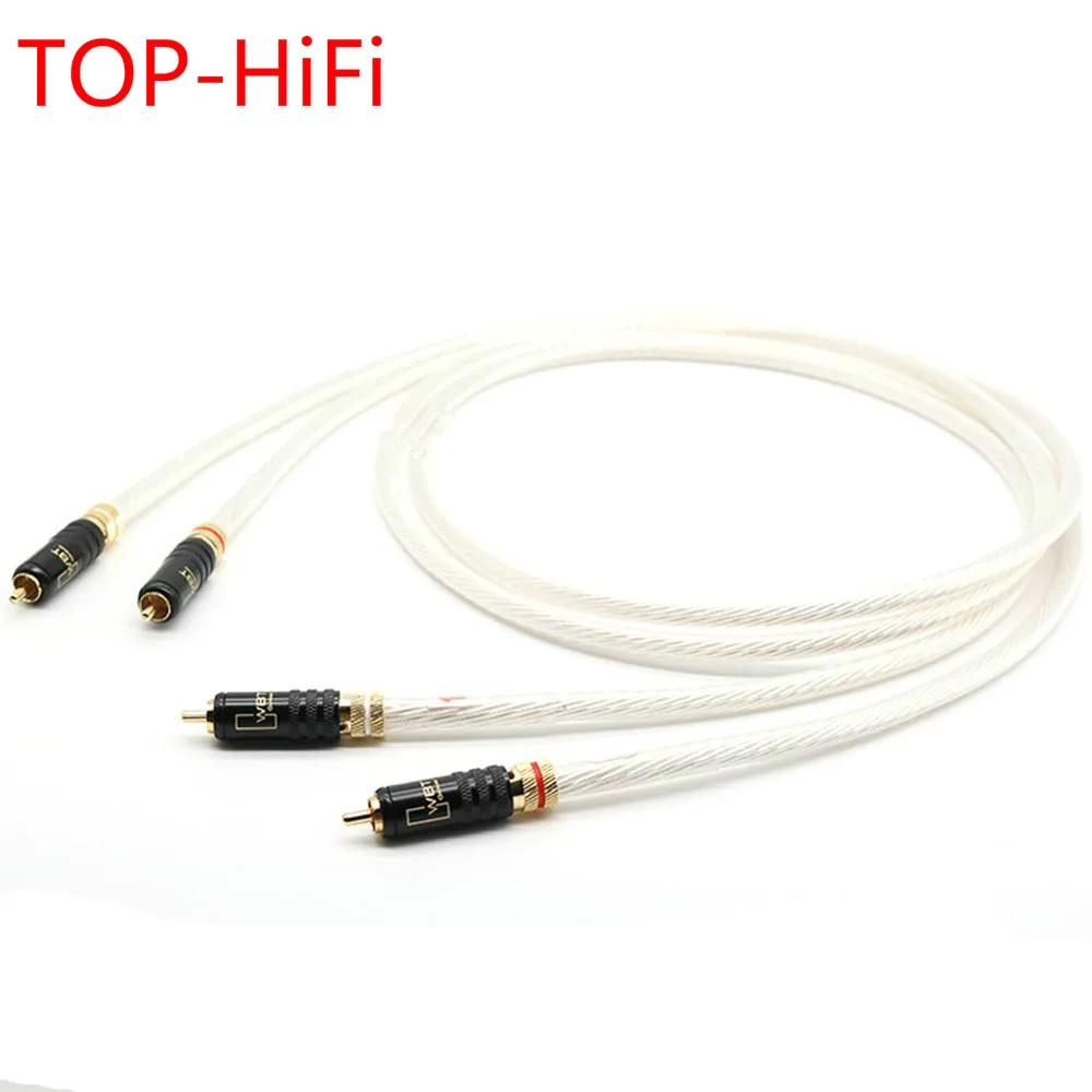 

Топ-Hi-Fi пара RCA кабель аудио кабель 7N OCC монокристалл с серебряным покрытием соединительный кабель с позолоченными WBT-0144
