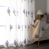 embroidery tulle curtains for the living room window drapes white sheer curtain kitchen voile bedroom curtains