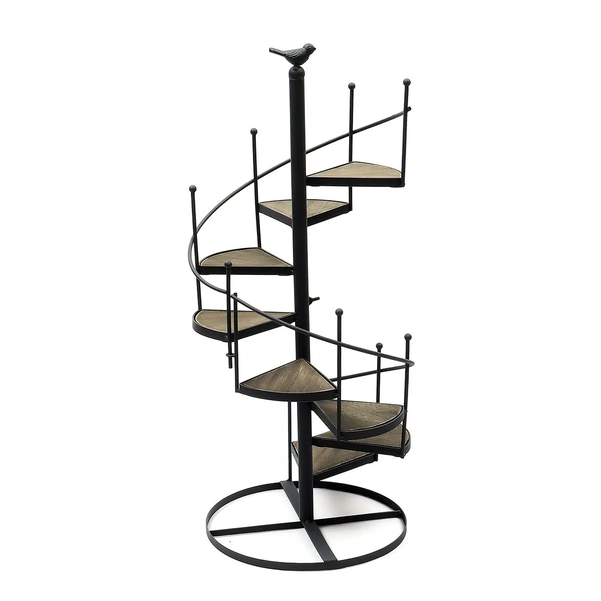 

Modern Decorative Iron Plant Rack Stand Plants Succulent shelf 8 layer Stair shape Desktop Garden flower stand + wood plate