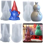 свеча силиконовая смола плесень кристалл эпоксидный смола форма рождественская декорация Санта - Клаус снег мыло плесень инструмент