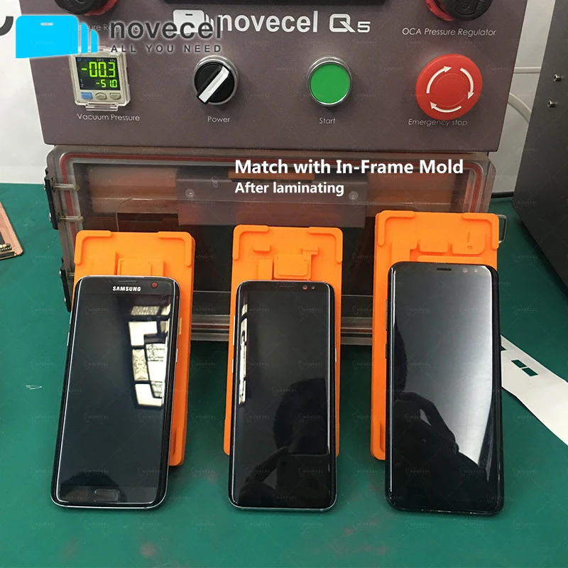 Novecel 50 шт./лот In frme OCA пленка оптическая прозрачная клейкая для samsung S8 S9 S10+ Note8 S7 Edge lcd сенсорная стеклянная наклейка на рассеиватель