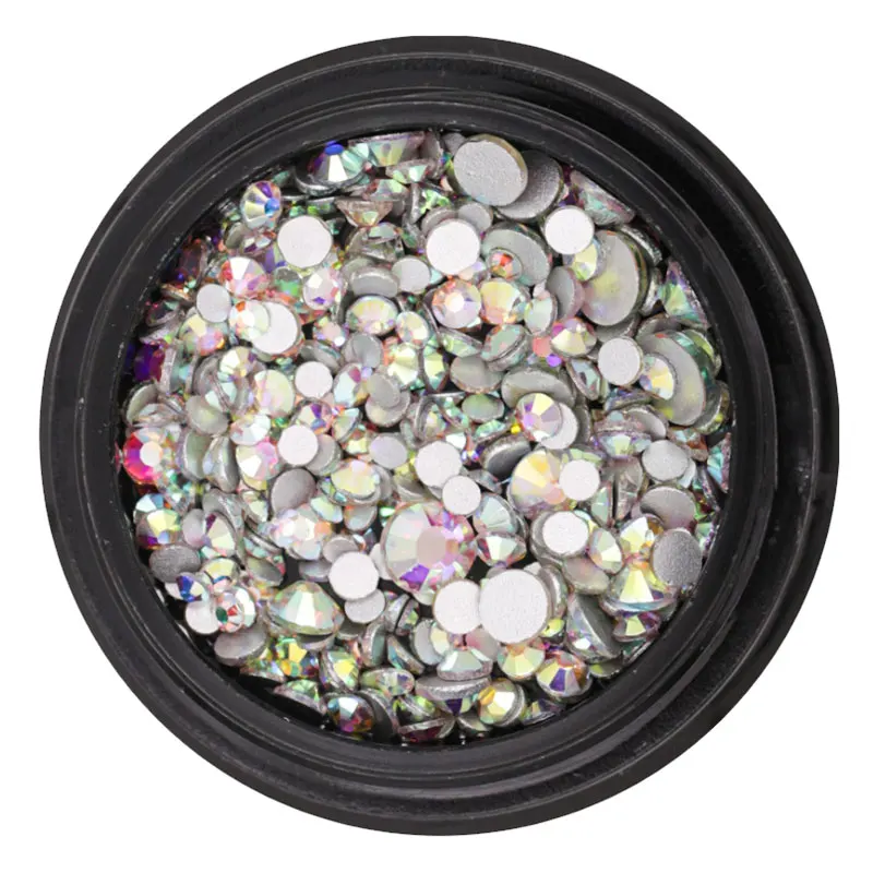 Стразы для ногтей 1 коробка Кристальные Красочные дизайна акриловые пластиковые